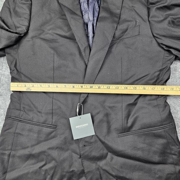 Indochino Blazer Mens 41 Black Wool Cashmere Yaletown Luxury Suit Jacket Career - Picture 12 of 13
